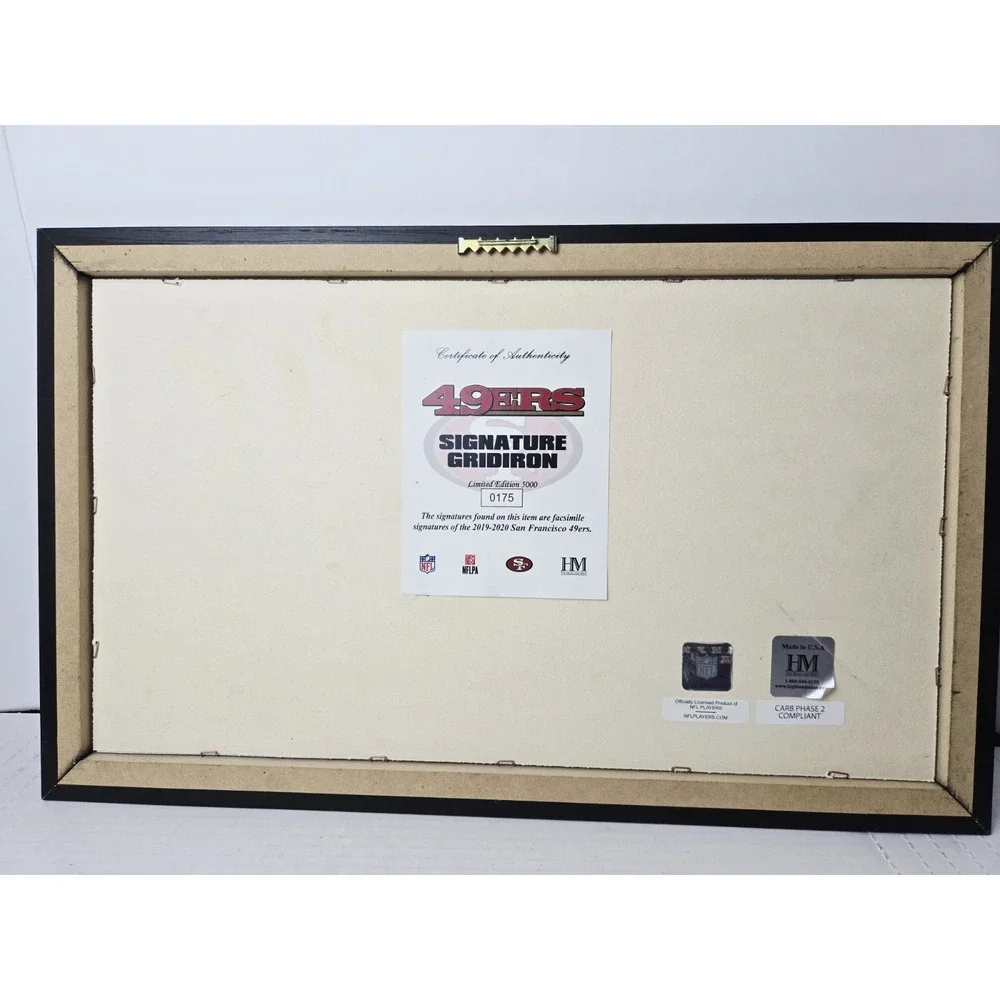 Highland Mint San Francisco 49ERS Signature Gridiron‎ #175 framed football